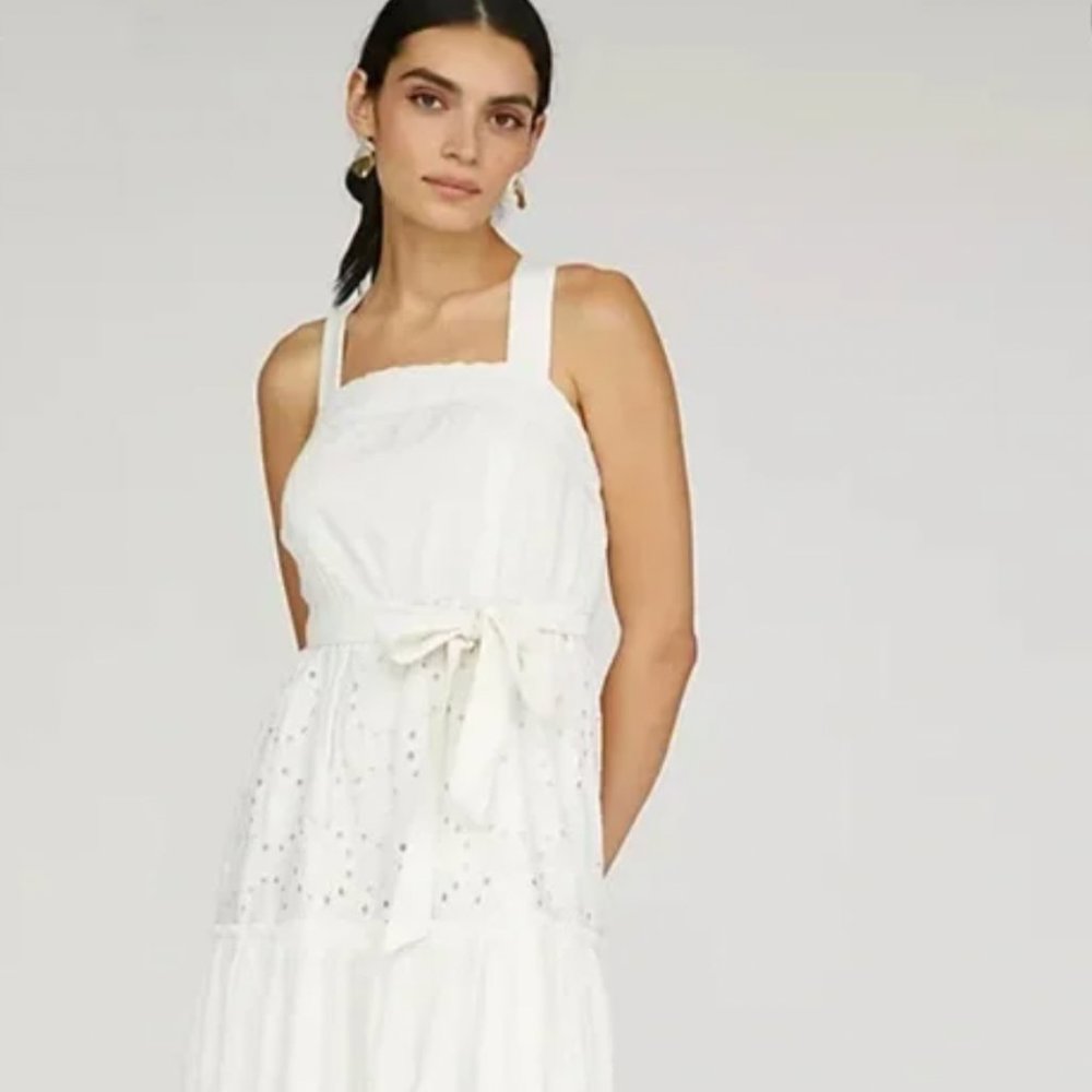 Anthropologie white eyelet maxi dress, NWT, sold out online!